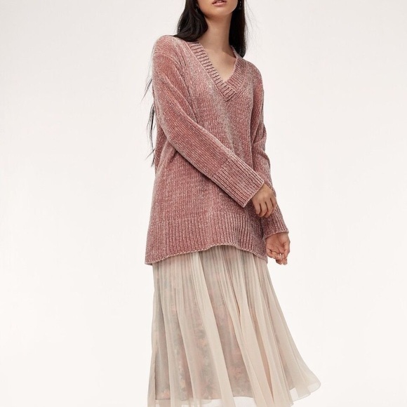 Wilfred Violetta Pink Chenille Sweater - Picture 1 of 12